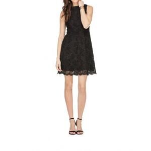 NEW JADE MELODY TAM lace flared mini dress in black